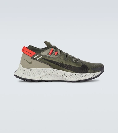 Nike Pegasus Trail 2 Ripstop And Neoprene Running Sneakers In Cargo Khaki,light  Army,bright Crimson,black | ModeSens