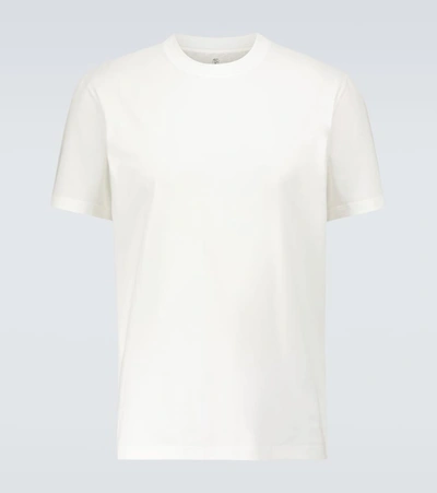 Shop Brunello Cucinelli Short-sleeved Cotton T-shirt In White