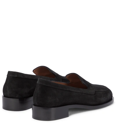 Shop The Row Garcon Suede Loafers In Black