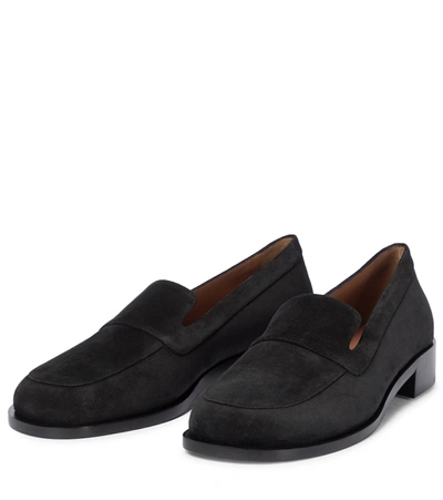 Shop The Row Garcon Suede Loafers In Black