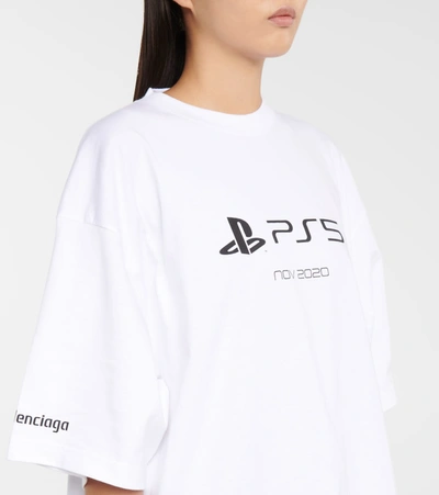 Balenciaga X Playstation Ps5 Oversized T-shirt White | ModeSens