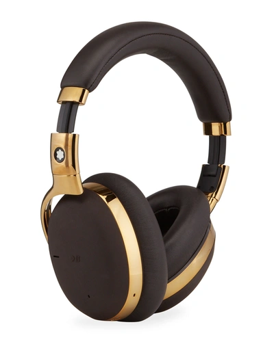 Shop Montblanc Mb 01 Over-ear Headphones, Gold/brown