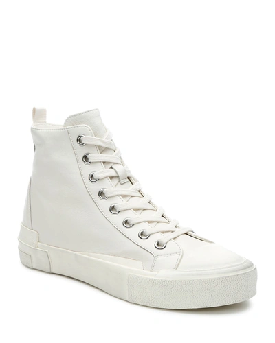Shop Ash Ghibly Bis Leather High-top Sneakers In Gardenia