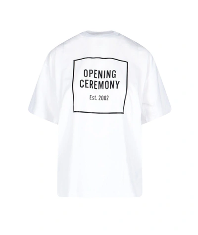 Shop Opening Ceremony Box Logo Printed T In White