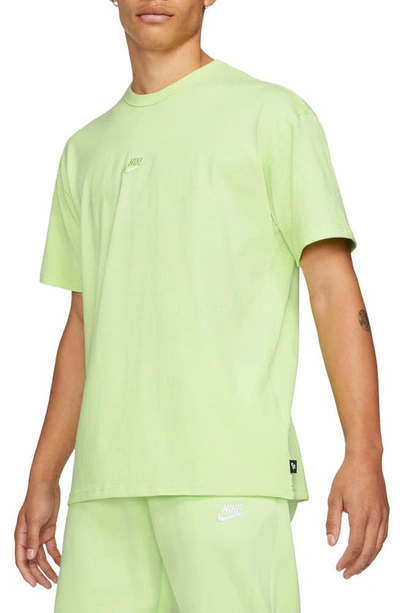 Shop Nike Sportswear Oversize Embroidered Logo T-shirt In Liquid Lime