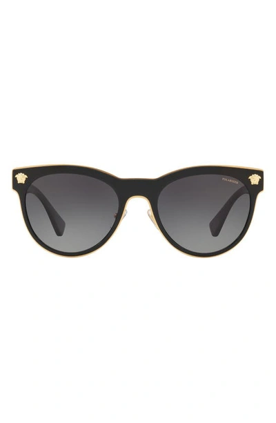 Shop Versace Phantos 54mm Gradient Polarized Round Sunglasses In Black Gradient