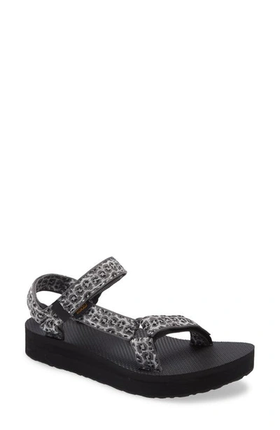 Shop Teva Midform Universal Sandal In Dorinda White/ Black