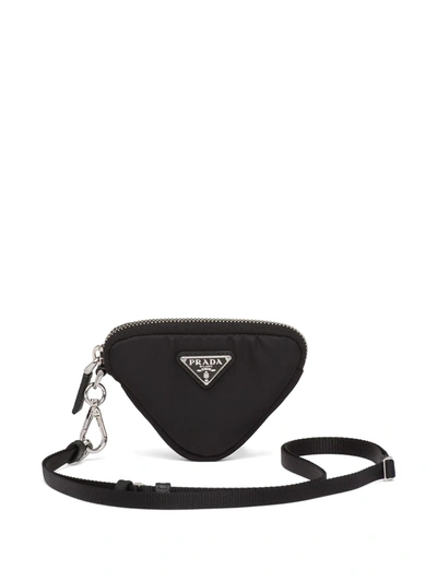 Prada Re-nylon Logo Pouch In Schwarz