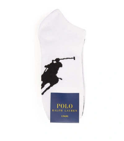 Shop Polo Ralph Lauren Big Polo Pony Socks (pack Of 3) In White