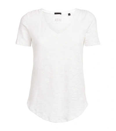 Shop Atm Anthony Thomas Melillo Slub Jersey T-shirt In White