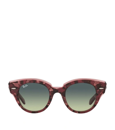 Shop Ray Ban Roundabout Sunglasses In Purple
