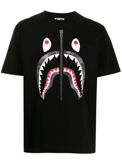 鲨鱼牙齿印花T恤