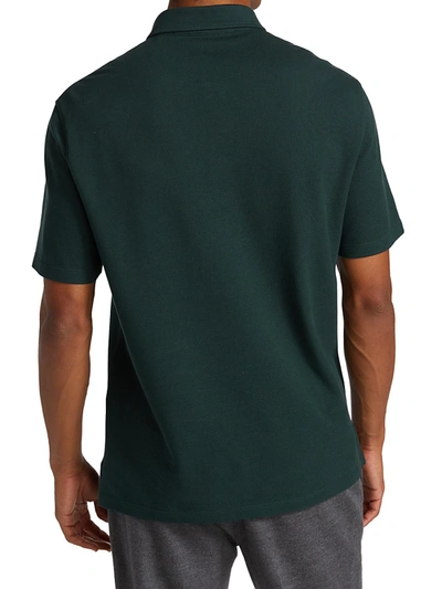 Shop Ermenegildo Zegna Pure Cotton Piquet Polo In Green