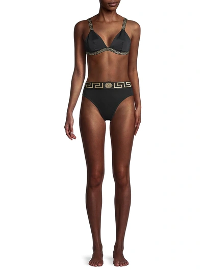 Versace White Greca-waistband Briefs In White