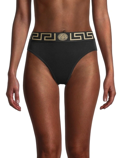 Versace White Greca-waistband Briefs In White