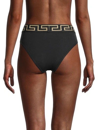 Versace White Greca-waistband Briefs In White