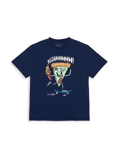 Shop Stella Mccartney Little Boy's & Boy's Pizza Skater T-shirt In Navy