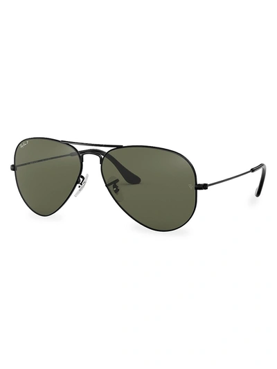 Shop Ray Ban Women's Rb3025 55mm Aviator Sunglasses In Black Gold
