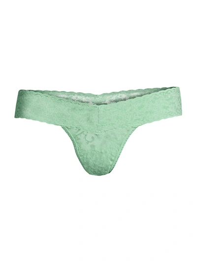 Shop Hanky Panky Women's Signature Lace Low-rise Lace Thong In Mint Sprig