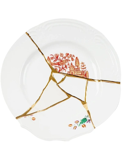 Shop Seletti Kintsugi No. 1 Dinner Plate (27.5cm) In White