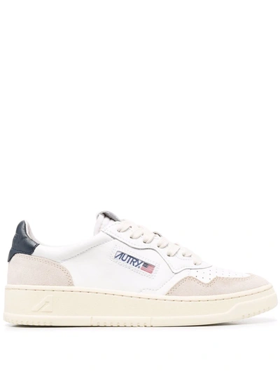 Autry Leather Sneakers With Contrast Heel Tab In White