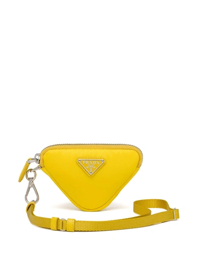 Prada Re-nylon Logo Pouch In Gelb | ModeSens