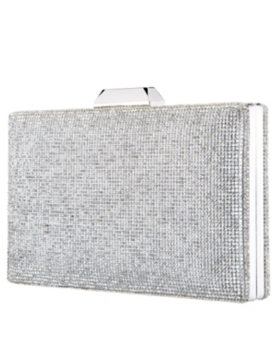 Shop Nina Women's Crystal Minaudiere In Silver Tone