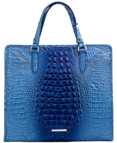 NWT Brahmin Tia Electric Blue Ombre Melbourne Genuine Leather Bag $385