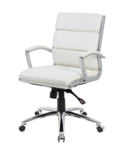 Shop Boss Office Products Executive Mid-back Chair In White