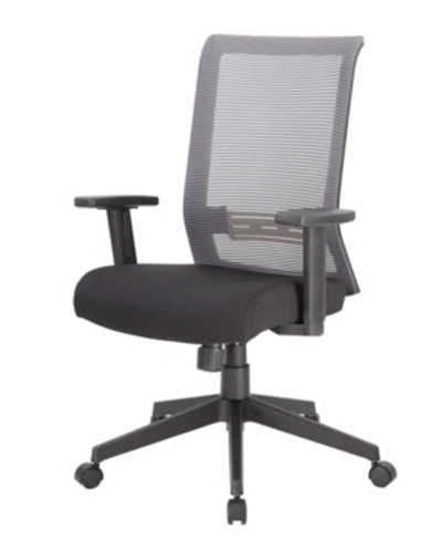 Shop Boss Office Products Mesh Task Chair In Gray And Black
