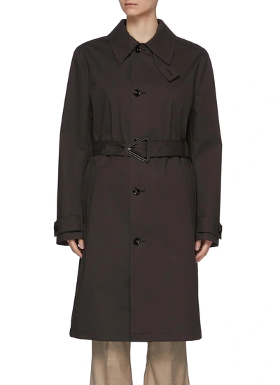 Shop Bottega Veneta Belted Trench Coat In Brown