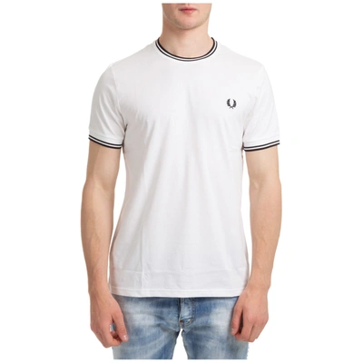 Shop Fred Perry 247 T-shirt In Bianco