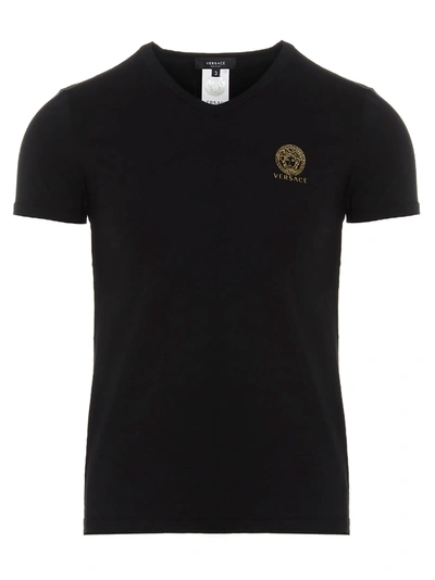 Shop Versace Medusa T-shirt In Black