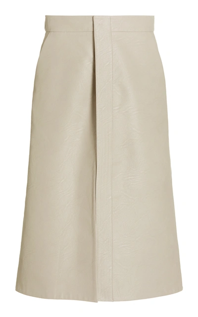 Shop Stella Mccartney Women's Lauren Vegan Leather Midi Skirt In Neutral