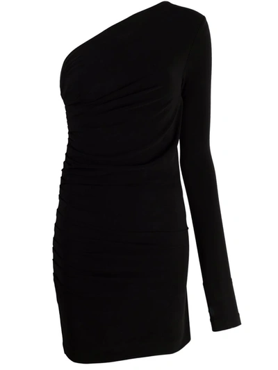 Dsquared2 One Shoulder Dress In Schwarz