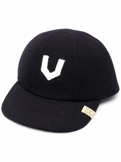 Shop Visvim Logo-print Baseball Cap In Blau