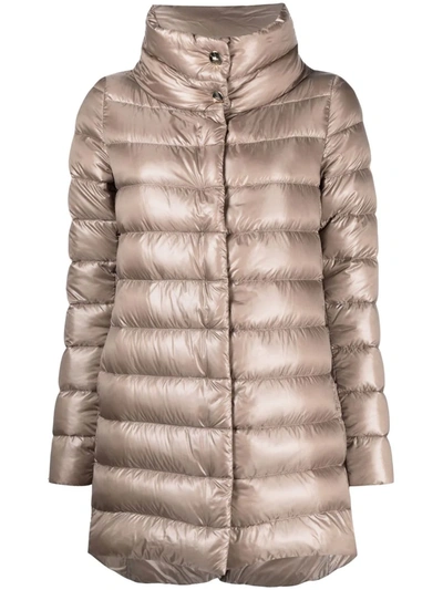 Shop Herno Amelia Padded Jacket In Nude