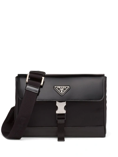 Prada Men's Re-Nylon Saffiano Leather Shoulder Bag