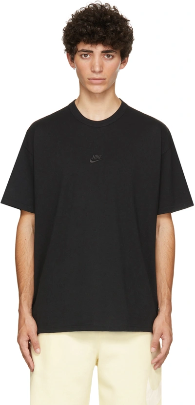 Shop Nike Black Sportswear Premium Essential T-shirt In Black/black