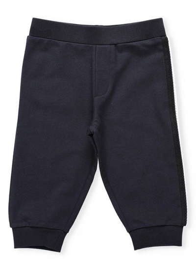 Shop Moncler Cotton Pants In Navy