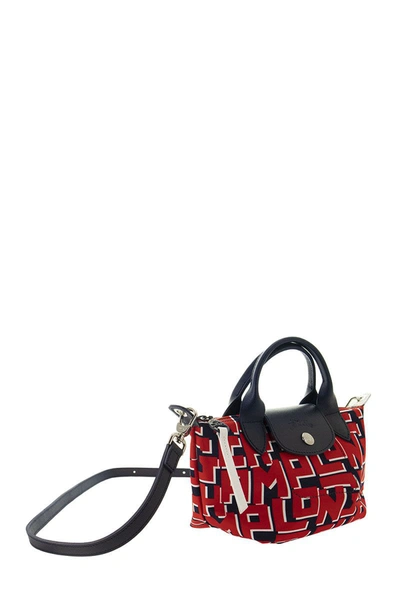 Longchamp Le Pliage Lgp Top Handle Bag Xs In Navy red ModeSens
