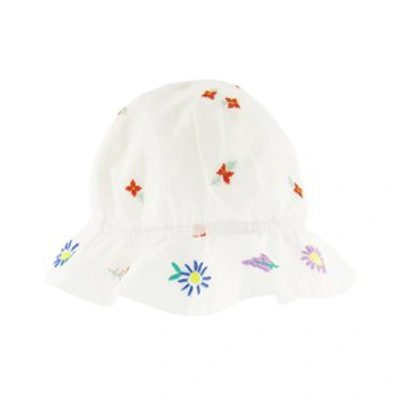 Shop Stella Mccartney White Flowers Sun Hat