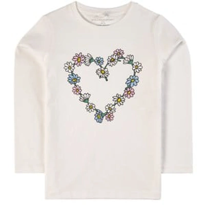 Shop Stella Mccartney Kids Off-white Daisy Chain T-shirt