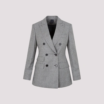 Shop Max Mara Double Breasted Houndstooth Blazer In Multi