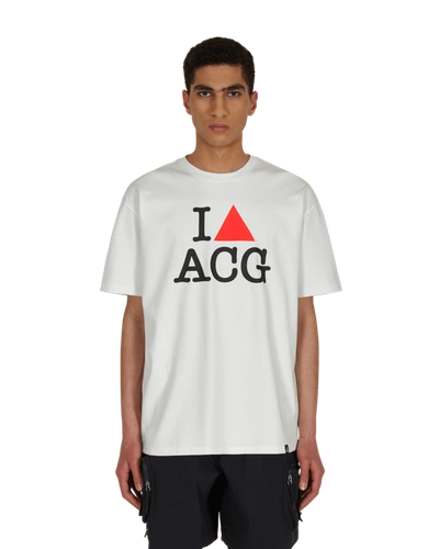 Shop Nike I Heart Acg T-shirt In Summit White