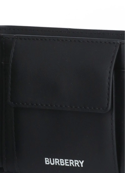 Shop Burberry Wallets Black In Dark Charcoal