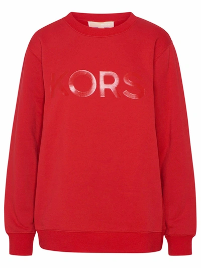 Shop Michael Michael Kors Logo Printed Sweatshirt In Red