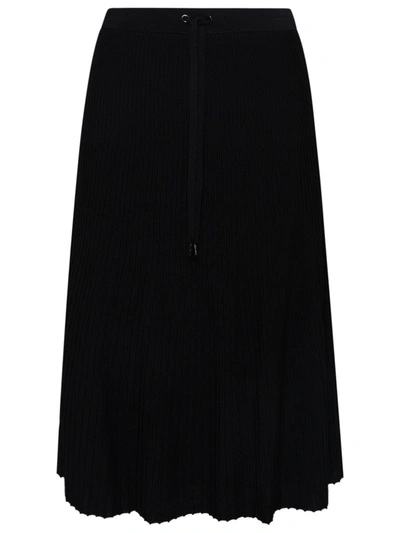Shop Michael Michael Kors Side Logo Panel Pleated Skirt In Black