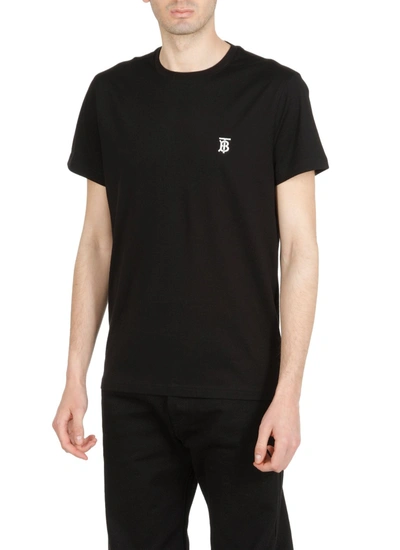 Shop Burberry T-shirts And Polos Black