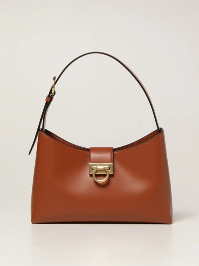 Shop Ferragamo Leather Shoulder Bag